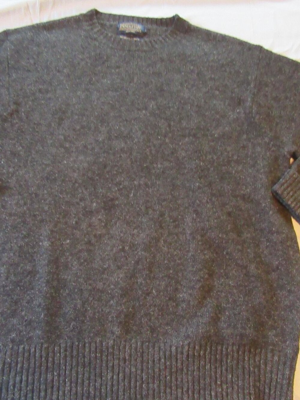 Mens Pendleton Washable Wool Fisherman Sweaters Lot of 2 Sz L Gray - Picture 5 of 7
